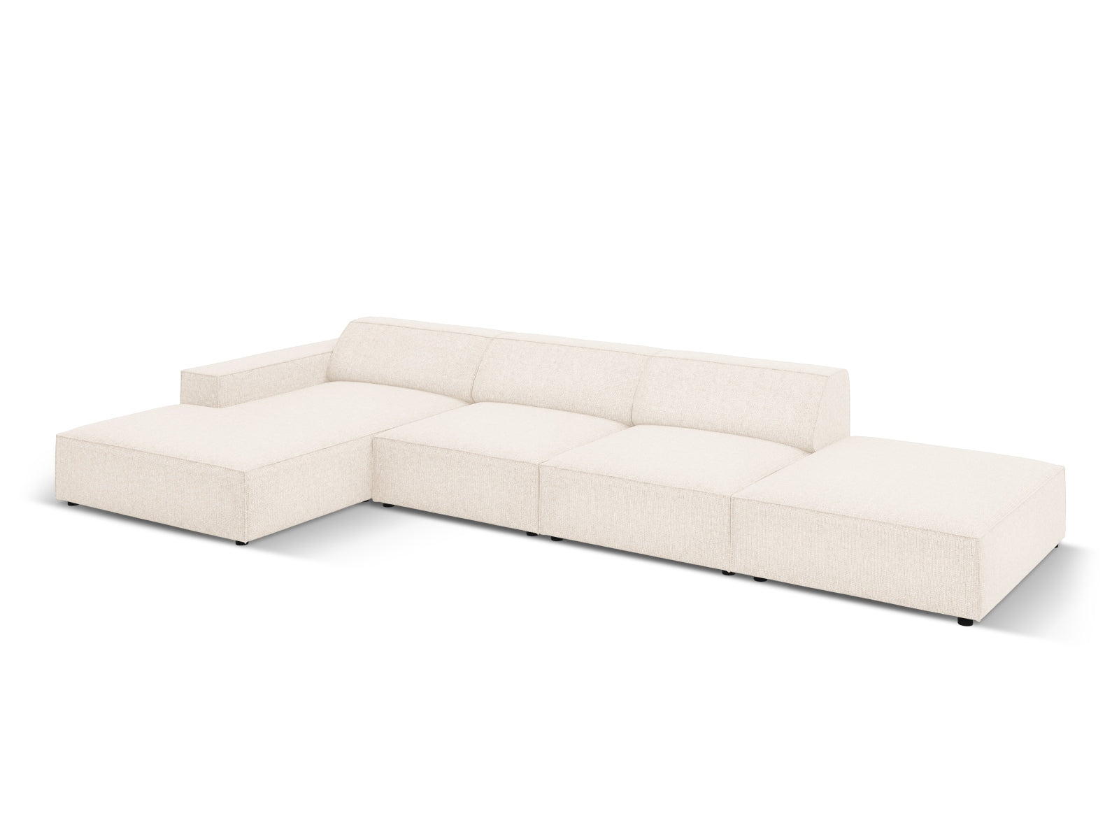 Jodie Modulares Ecksofa links 5 Sitzer in Light Beige präsentiert im Onlineshop von KAQTU Design AG. Ecksofa links ist von Micadoni