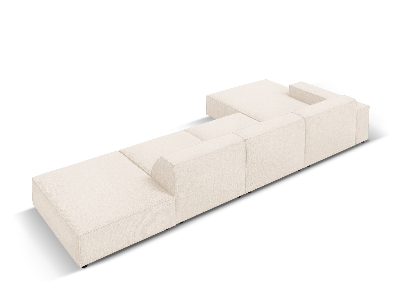 Jodie Modulares Ecksofa links 5 Sitzer in Light Beige präsentiert im Onlineshop von KAQTU Design AG. Ecksofa links ist von Micadoni