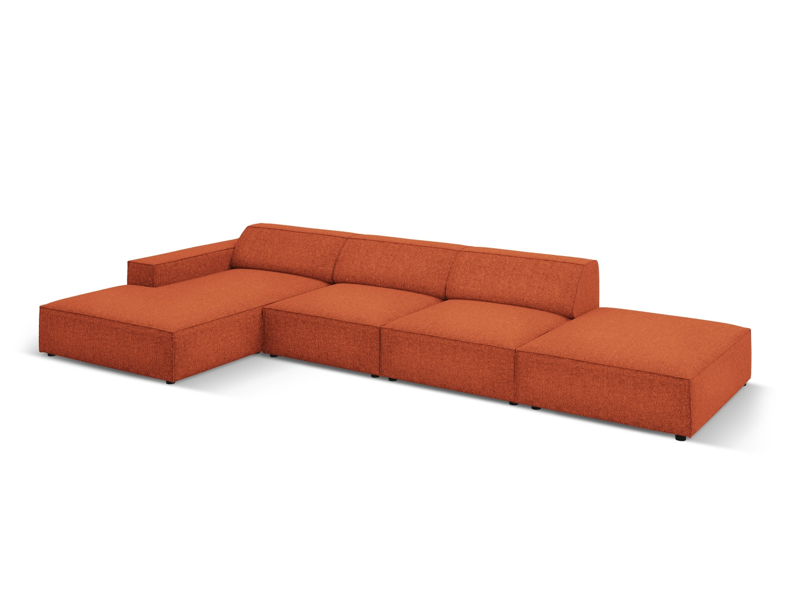 Jodie Modulares Ecksofa links 5 Sitzer in Terracotta präsentiert im Onlineshop von KAQTU Design AG. Ecksofa links ist von Micadoni