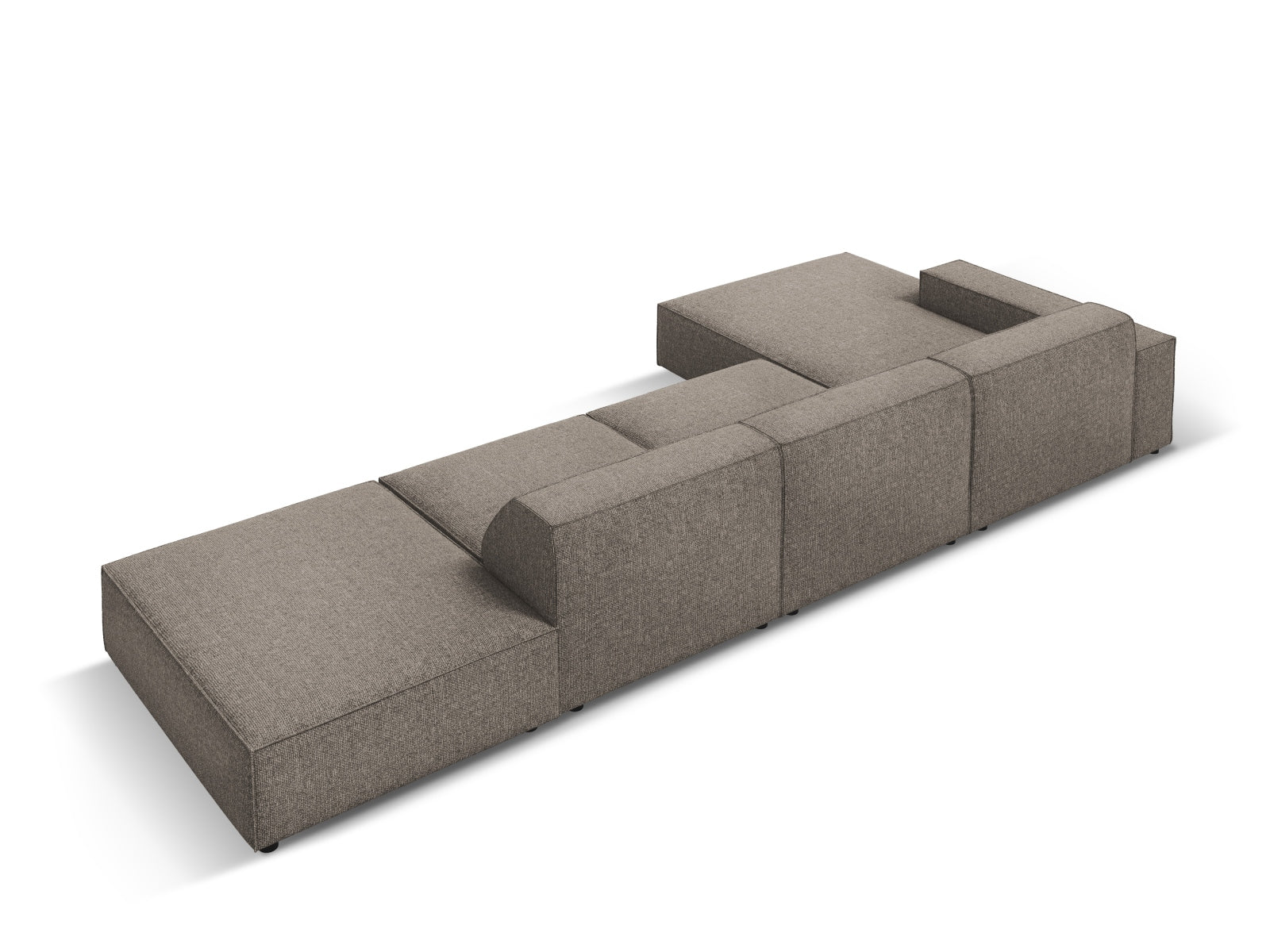 Jodie Modulares Ecksofa links 5 Sitzer in Grey präsentiert im Onlineshop von KAQTU Design AG. Ecksofa links ist von Micadoni