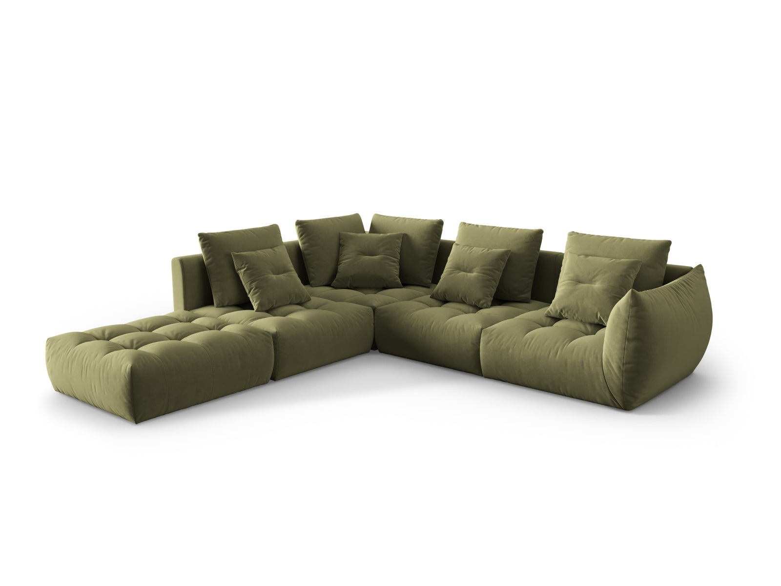 Entdecken Sie das elegante Bloom Velour Ecksofa von Micadoni – ein 4-Sitzer im angesagten Boho-Stil, ideal für Ihr modernes Zuhause. Wählen Sie aus zahlreichen Farben!