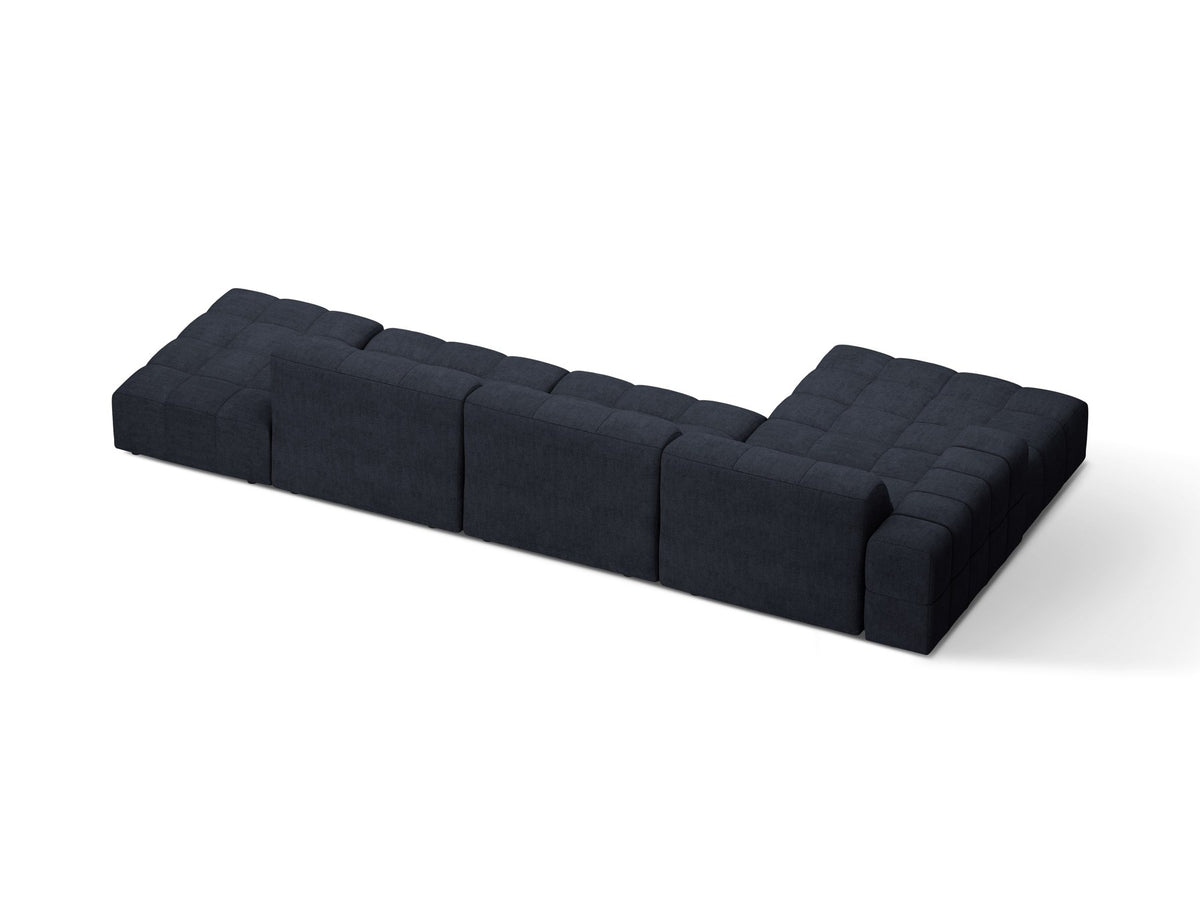 Linkes Ecksofa Jennifer von Micadoni in leichtem Beige mit Bluvel-Stoffbezug, L-Form und schwarzen Kunststoffbeinen aus Polypropylen