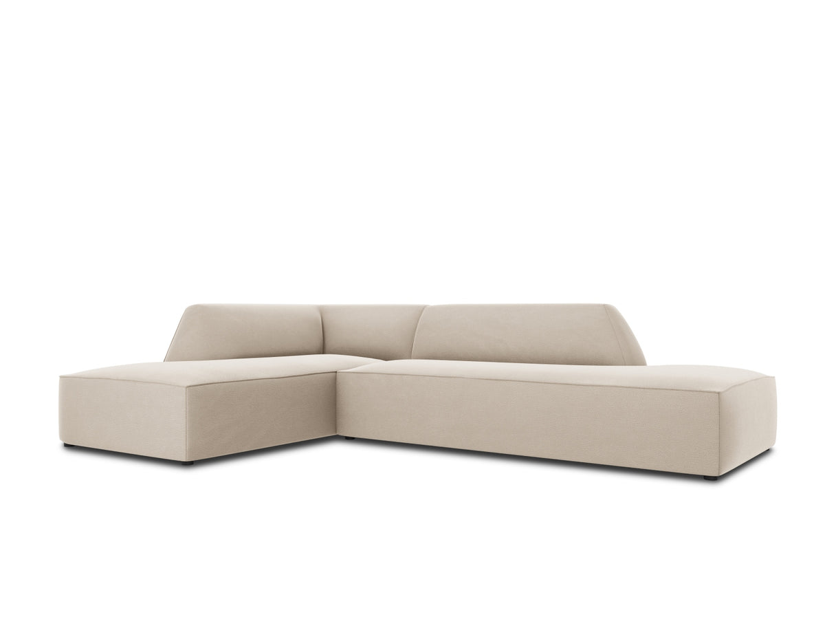 Ruby Velour modulares Ecksofa Open end links 4 Sitzer in Beige-Salvador präsentiert im Onlineshop von KAQTU Design AG. Ecksofa links ist von Micadoni