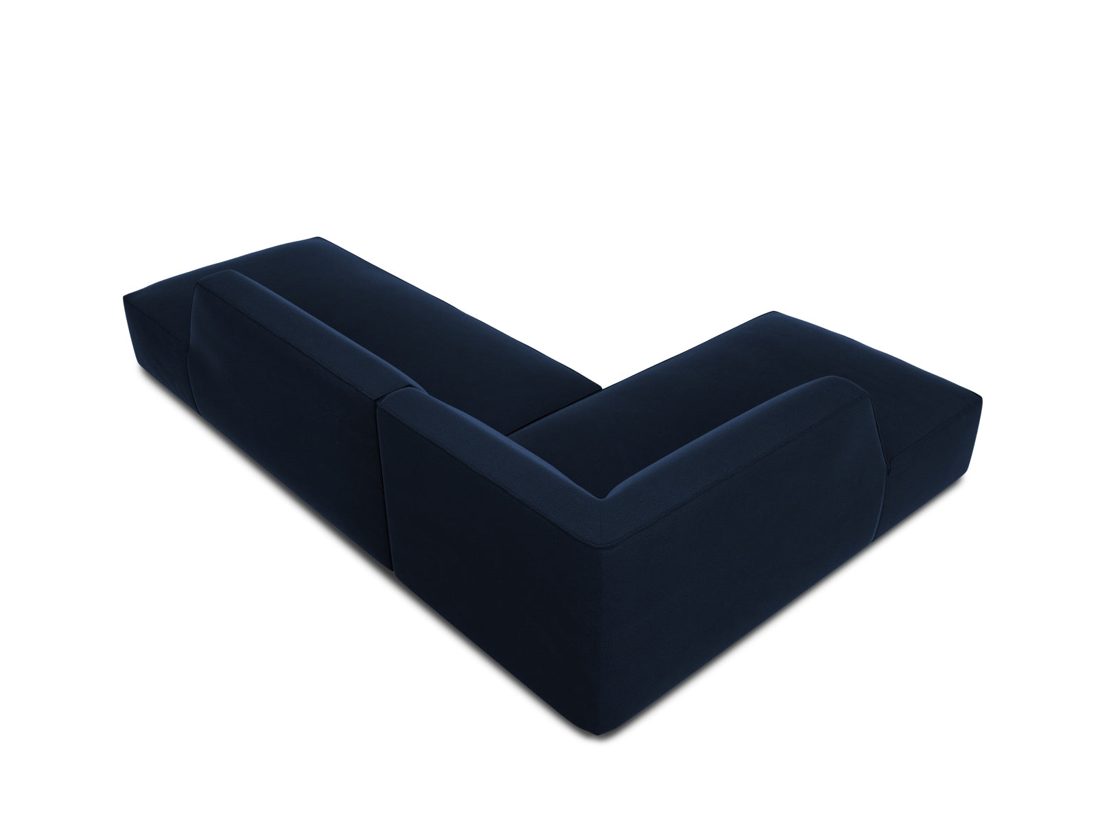 Ruby Velour modulares Ecksofa links 4 Sitzer in Royal Blue präsentiert im Onlineshop von KAQTU Design AG. Ecksofa links ist von Micadoni