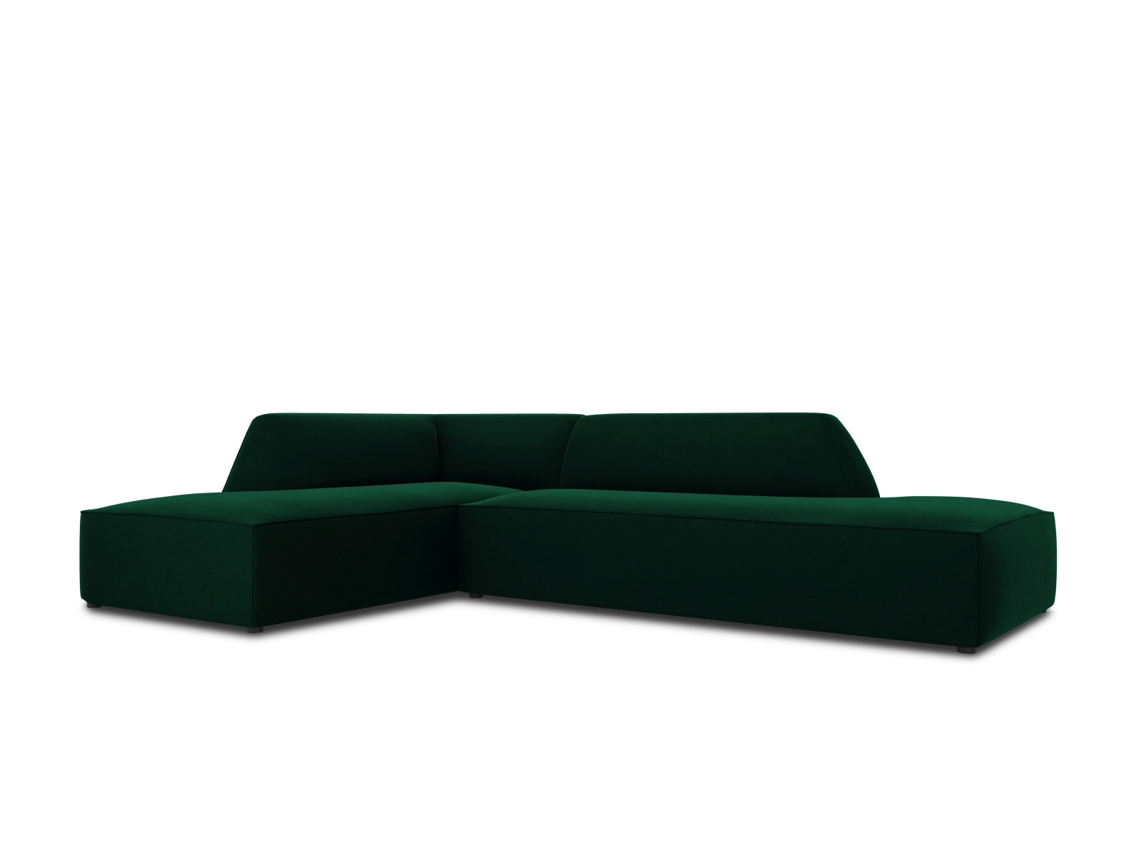 Ruby Velour modulares Ecksofa links 4 Sitzer in Bottle Green präsentiert im Onlineshop von KAQTU Design AG. Ecksofa links ist von Micadoni
