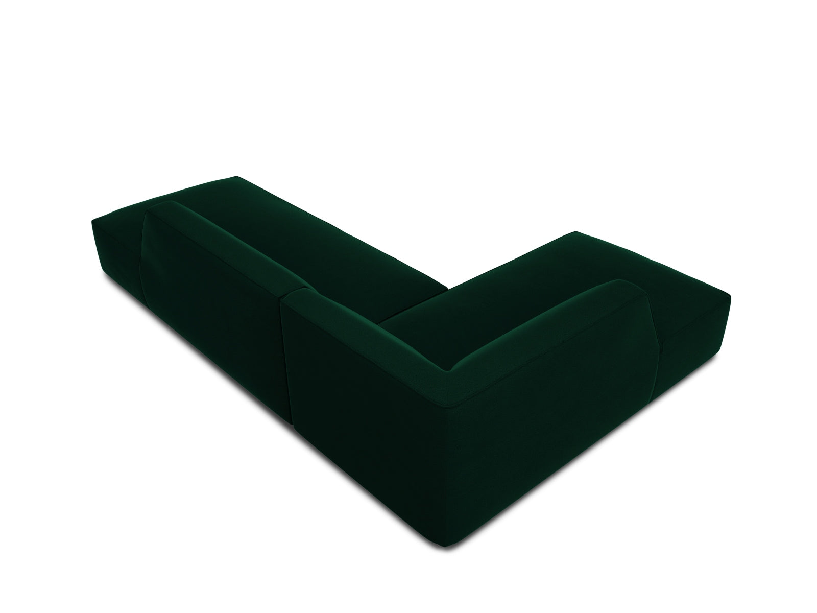 Ruby Velour modulares Ecksofa links 4 Sitzer in Bottle Green präsentiert im Onlineshop von KAQTU Design AG. Ecksofa links ist von Micadoni