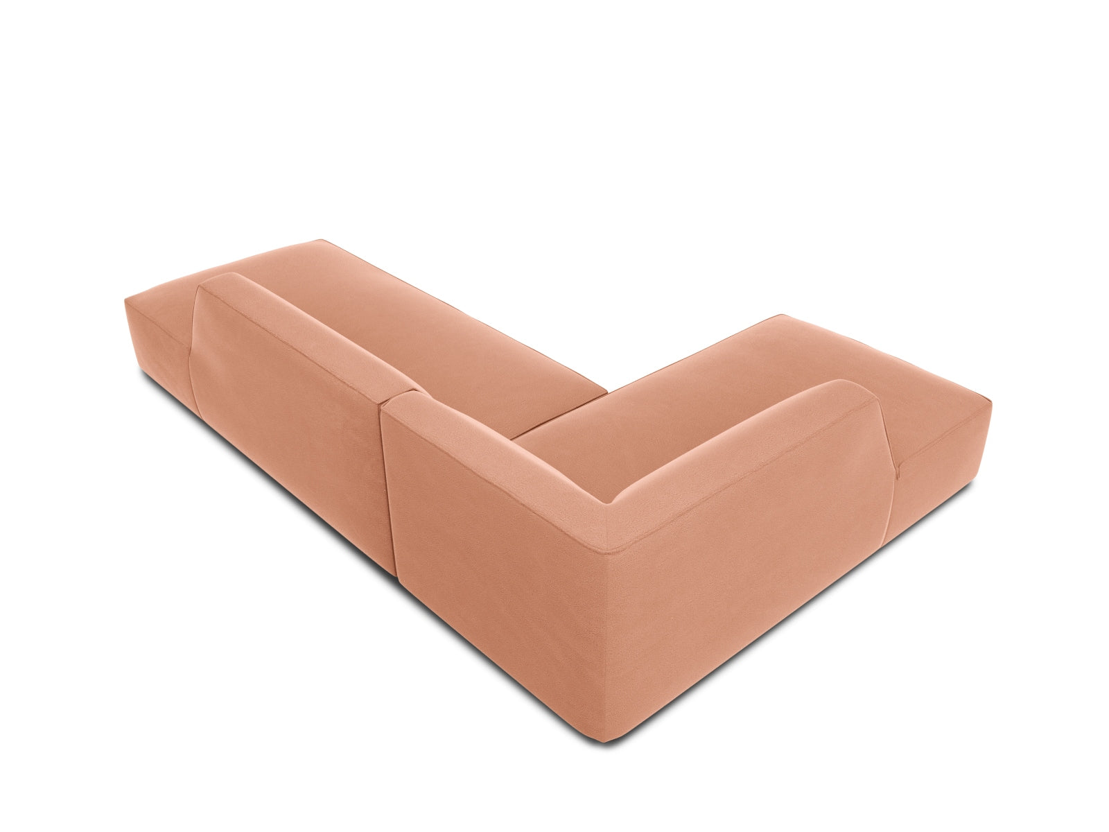 Ruby Velour modulares Ecksofa links 4 Sitzer in Pink präsentiert im Onlineshop von KAQTU Design AG. Ecksofa links ist von Micadoni