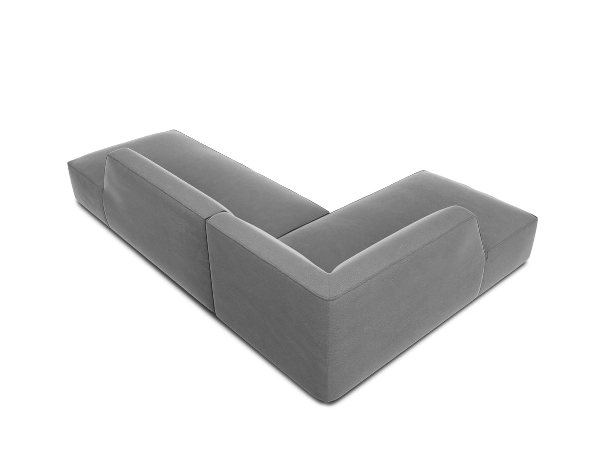 Ruby Velour modulares Ecksofa Open end links 4 Sitzer in Grey-Salvador präsentiert im Onlineshop von KAQTU Design AG. Ecksofa links ist von Micadoni