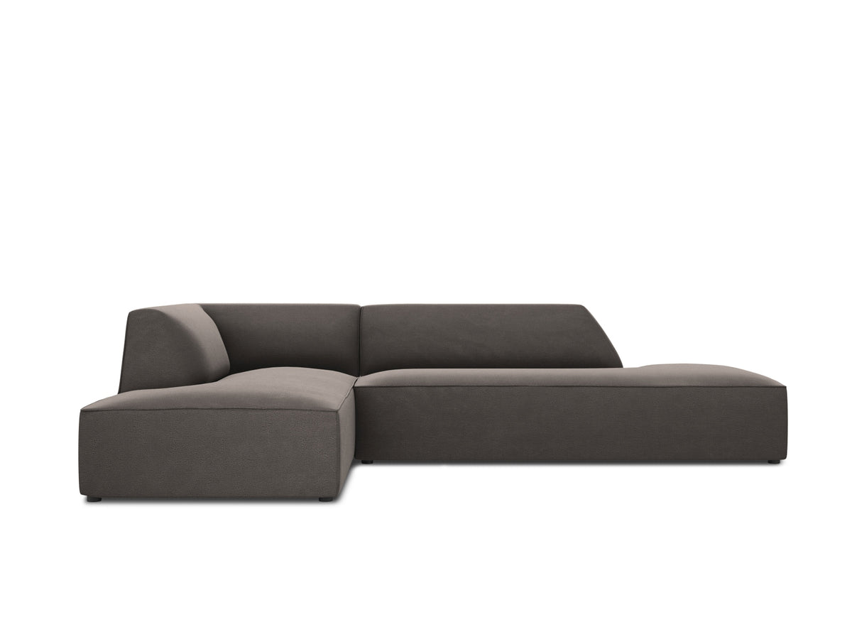 Ruby Velour modulares Ecksofa Open end links 4 Sitzer in Dark Grey-Salvador präsentiert im Onlineshop von KAQTU Design AG. Ecksofa links ist von Micadoni