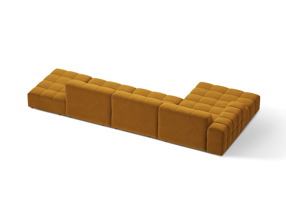 5-Sitzer Ecksofa links Jennifer in Yellow-Bluvel präsentiert im Onlineshop von KAQTU Design AG. Ecksofa links ist von Micadoni