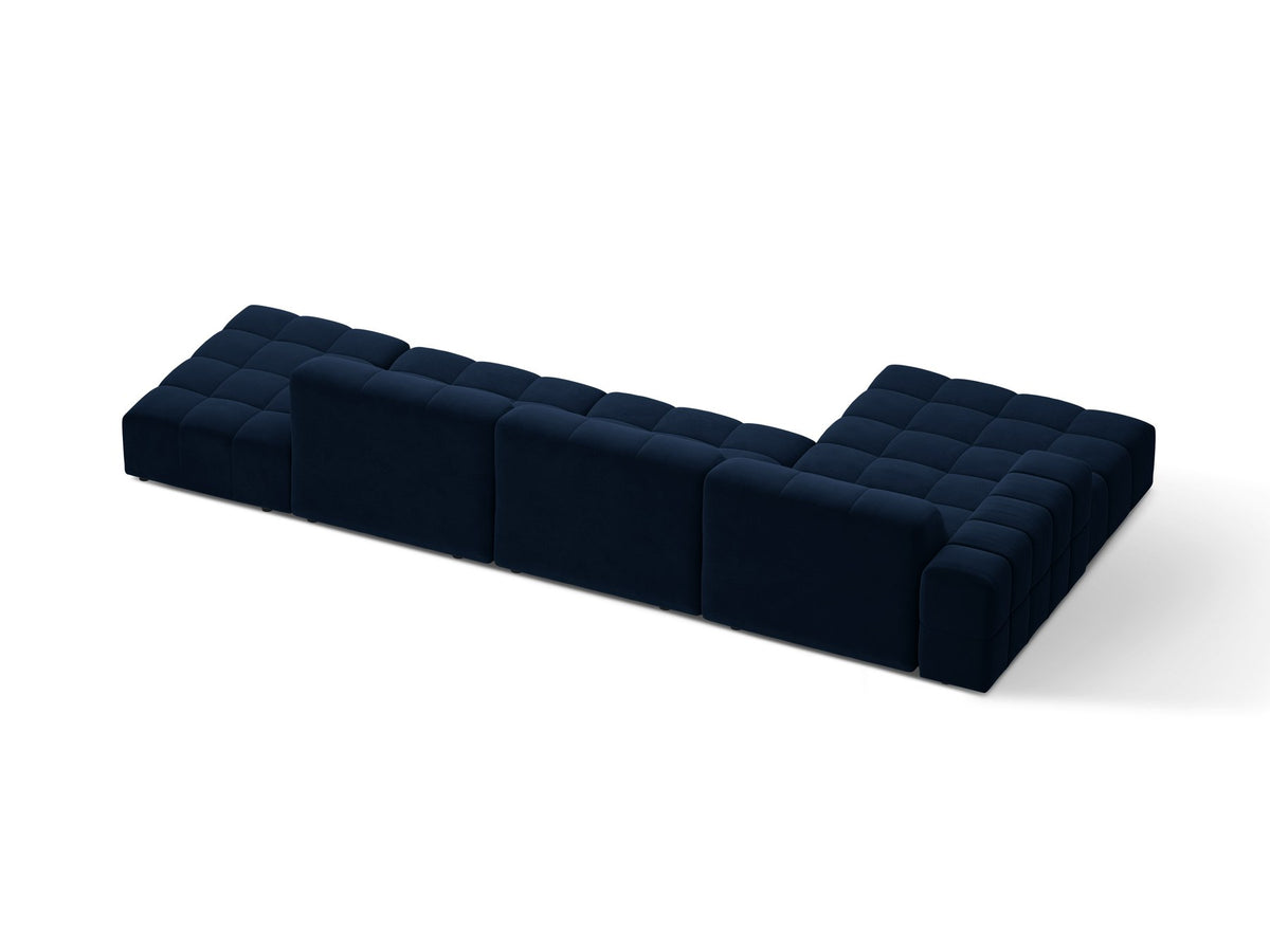 Linkes Ecksofa Jennifer von Micadoni in leichtem Beige mit Bluvel-Stoffbezug, L-Form und schwarzen Kunststoffbeinen aus Polypropylen