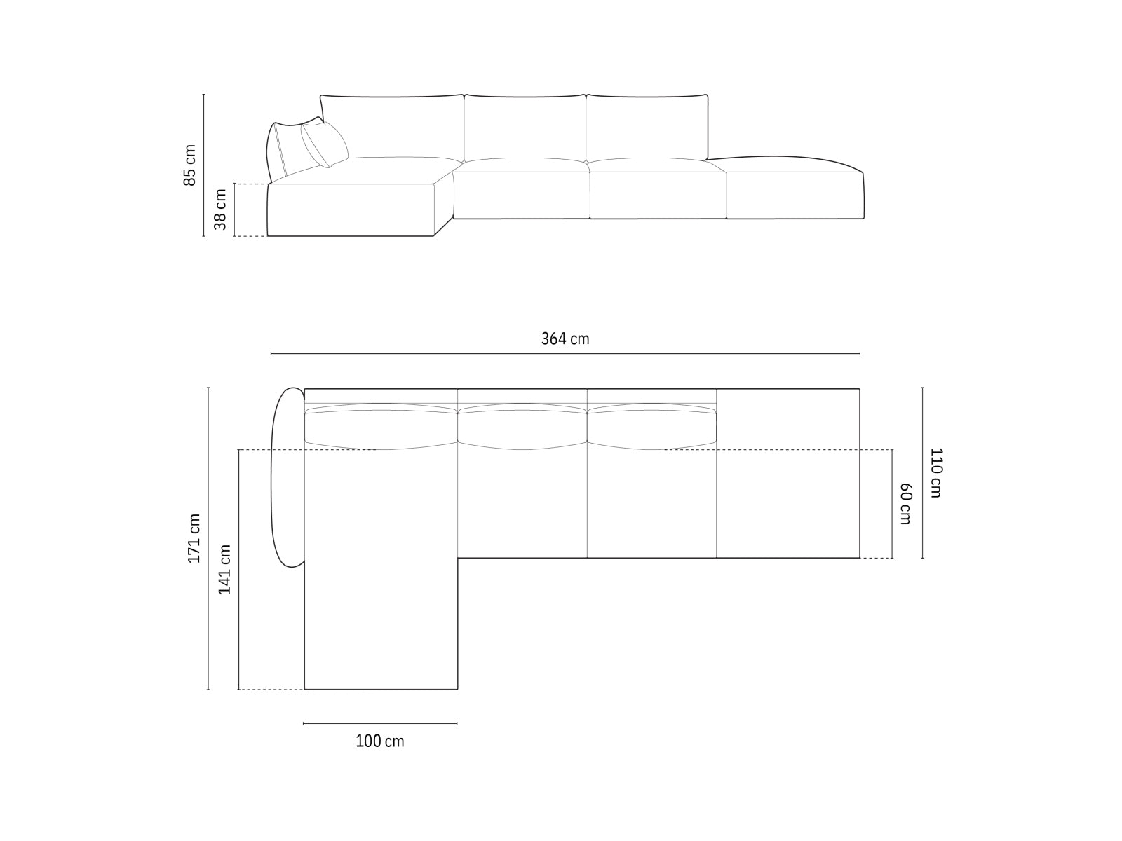 Erleben Sie das Kaelle Velour Ecksofa links von Micadoni – ein elegantes 5-Sitzer Sofa, das Komfort und Stil in Ihr Wohnzimmer bringt.