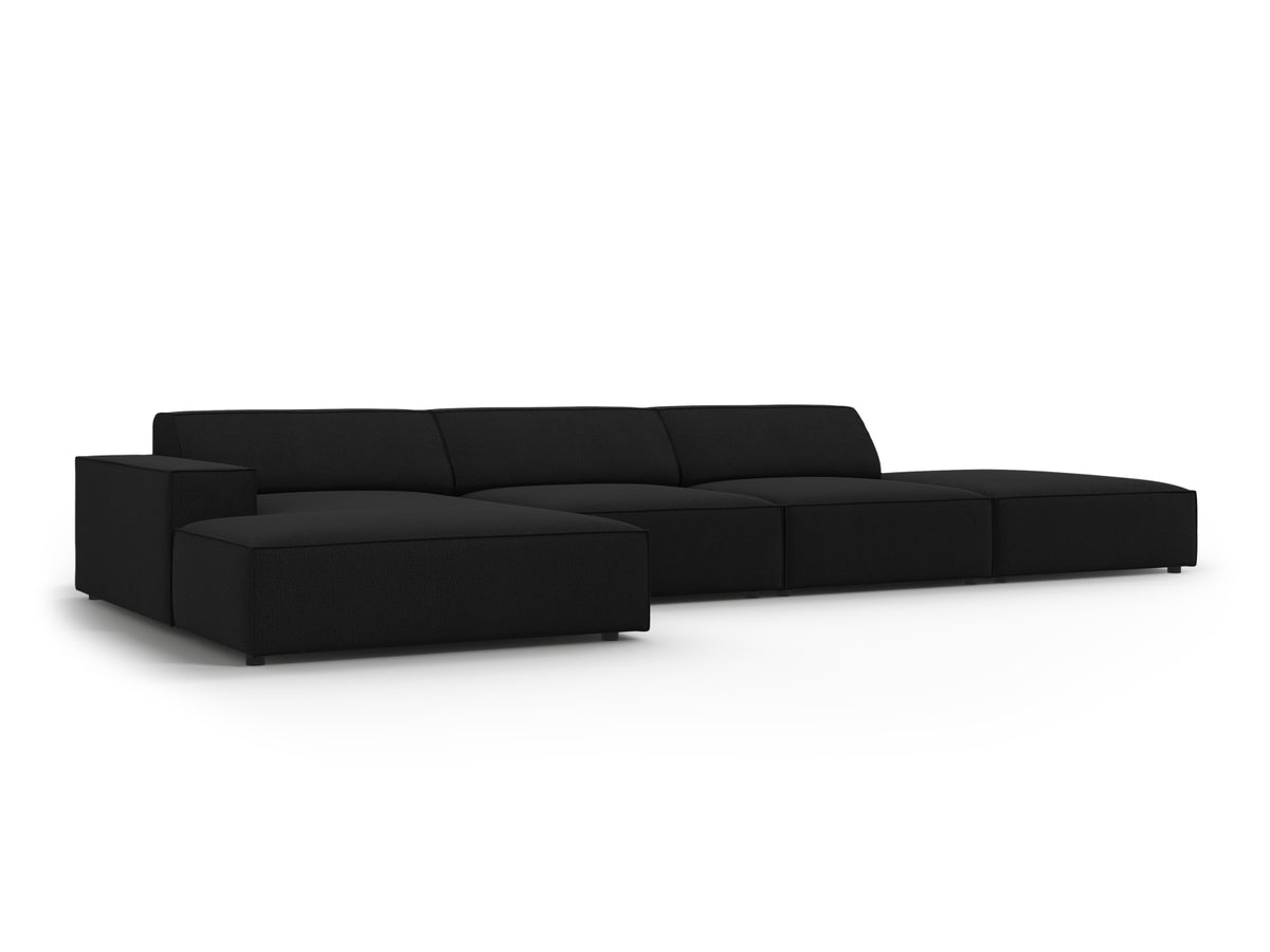 Jodie Modulares Ecksofa links 5 Sitzer in Black-Megan präsentiert im Onlineshop von KAQTU Design AG. L-Sofa links ist von Micadoni