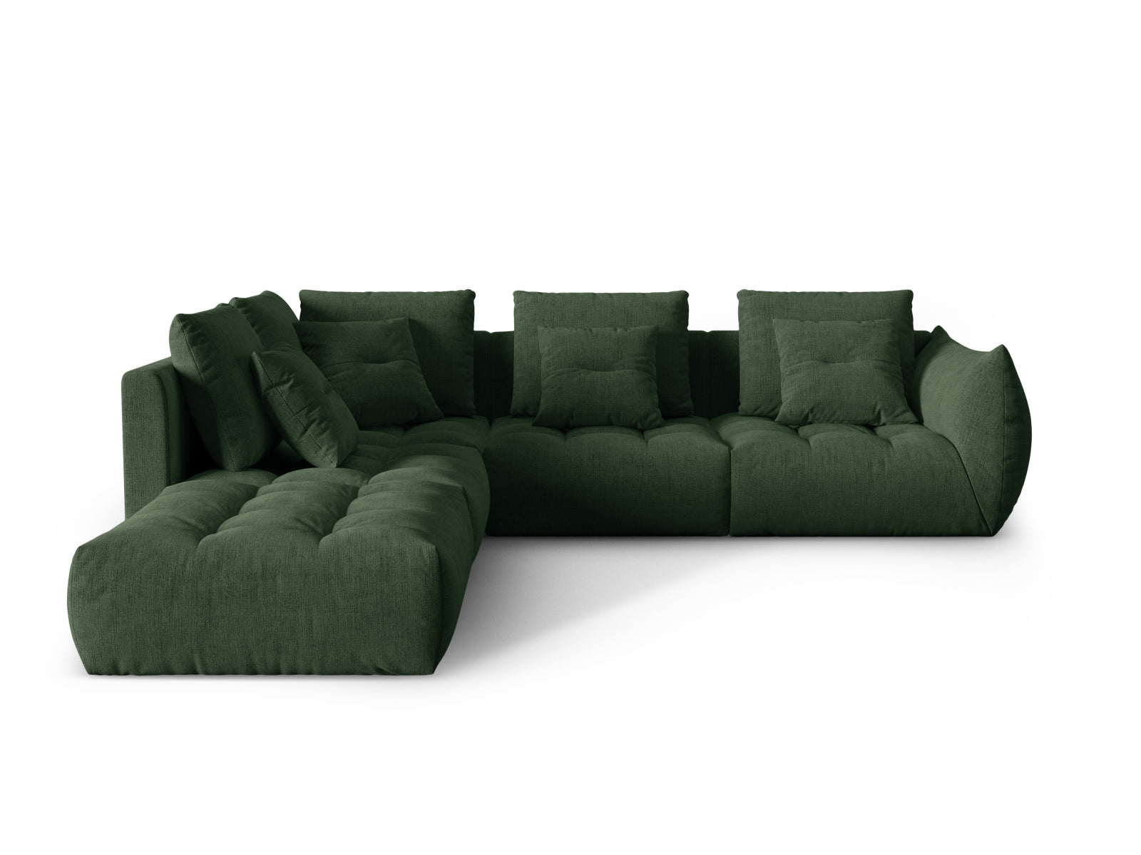 Bloom Modulares Ecksofa links 4 Sitzer in Moss Green präsentiert im Onlineshop von KAQTU Design AG. Ecksofa links ist von Micadoni