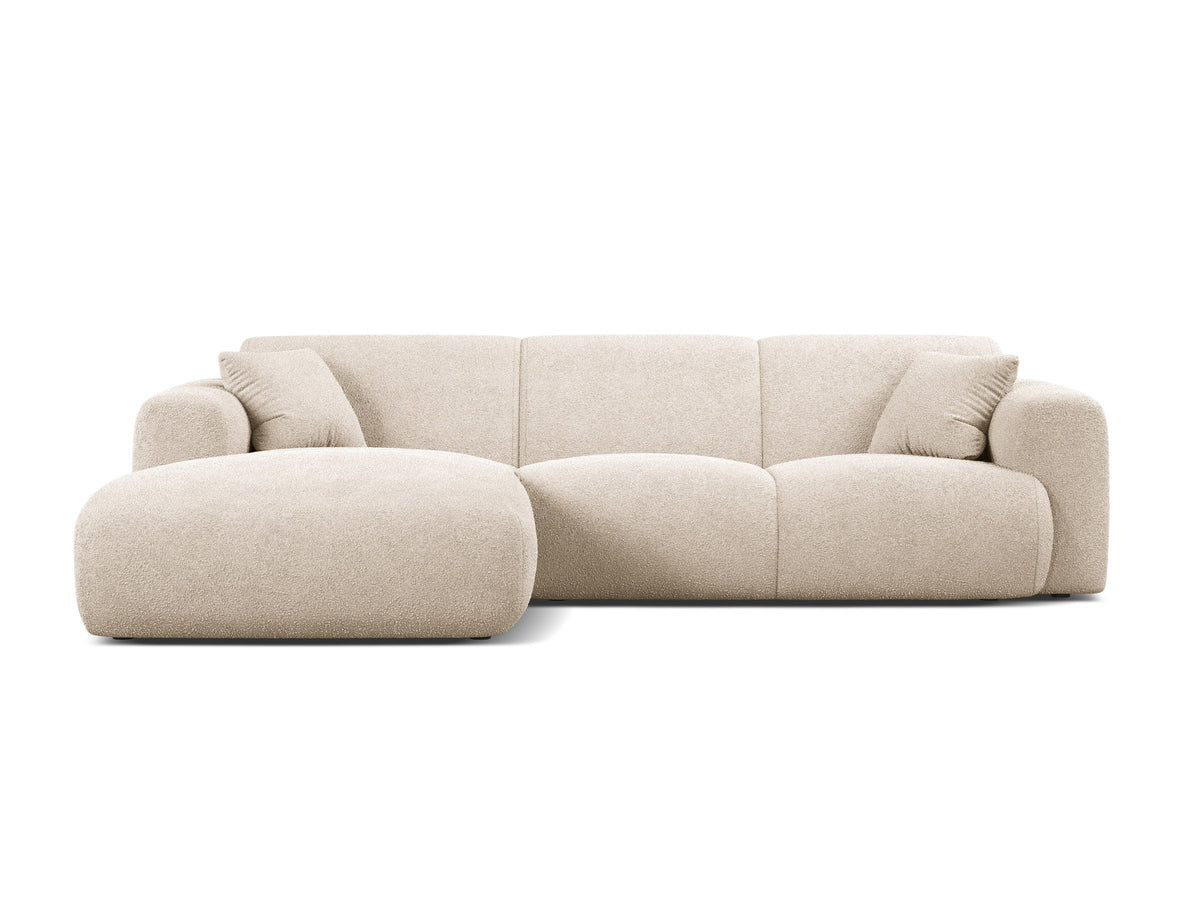 Molino Boucle Ecksofa links 4 Sitzer in Beige-Baloo präsentiert im Onlineshop von KAQTU Design AG. L-Sofa links ist von Micadoni