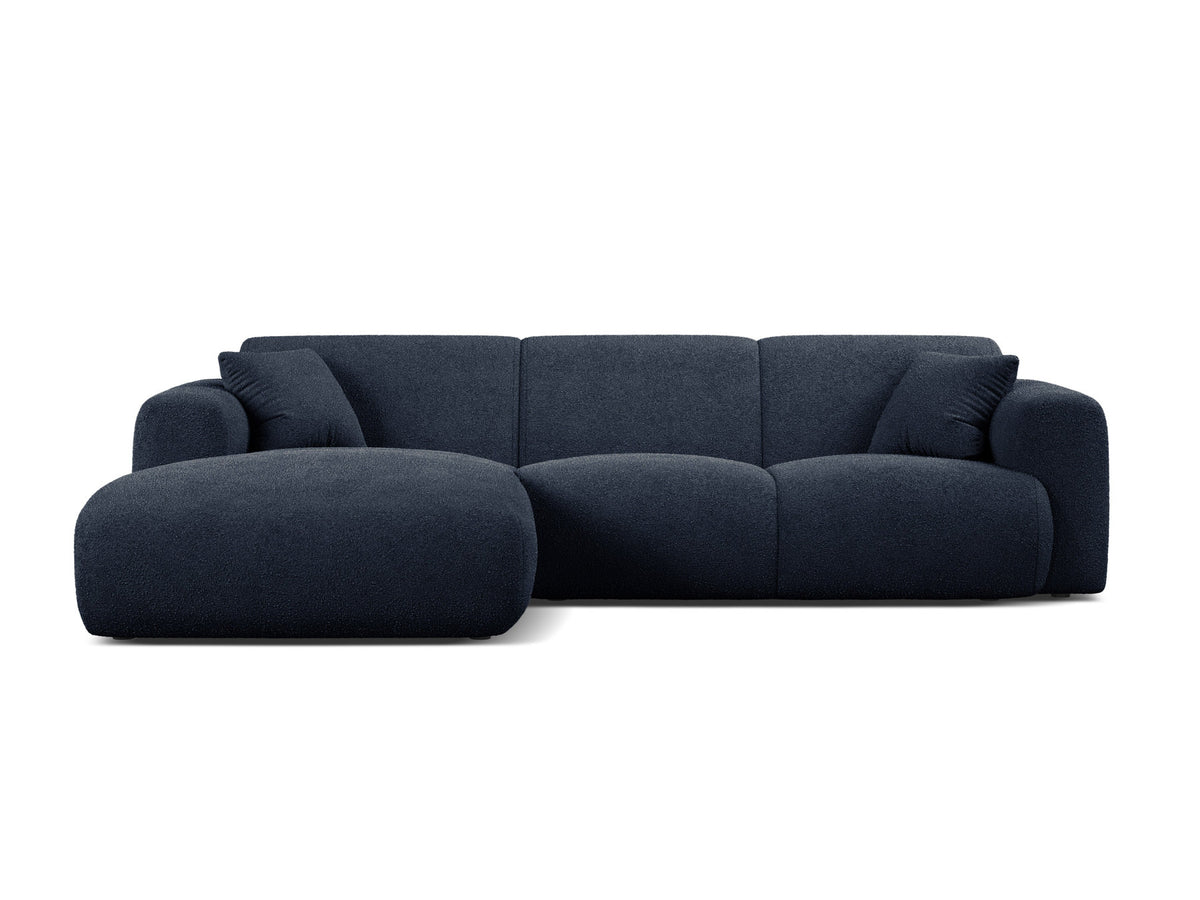 Molino Boucle Ecksofa links 4 Sitzer in Dark Blue-Baloo präsentiert im Onlineshop von KAQTU Design AG. L-Sofa links ist von Micadoni