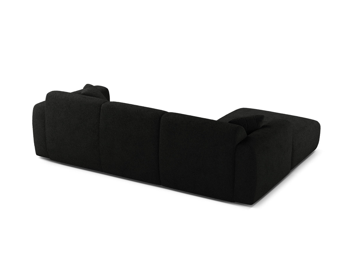Molino Boucle Ecksofa links 4 Sitzer in Black-Baloo präsentiert im Onlineshop von KAQTU Design AG. L-Sofa links ist von Micadoni