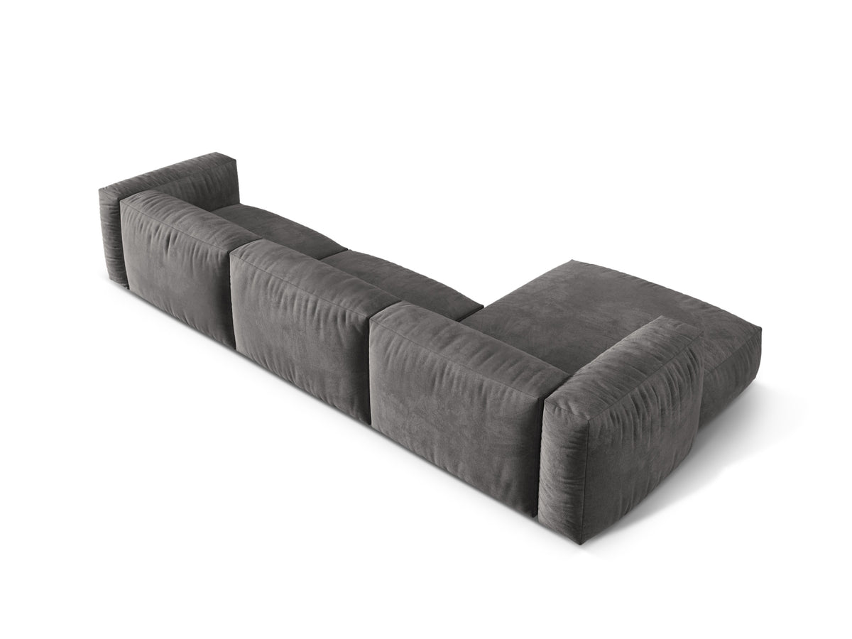 Martina Modulares Ecksofa links 3 Sitzer in Grey-Vogue präsentiert im Onlineshop von KAQTU Design AG. L-Sofa links ist von Micadoni