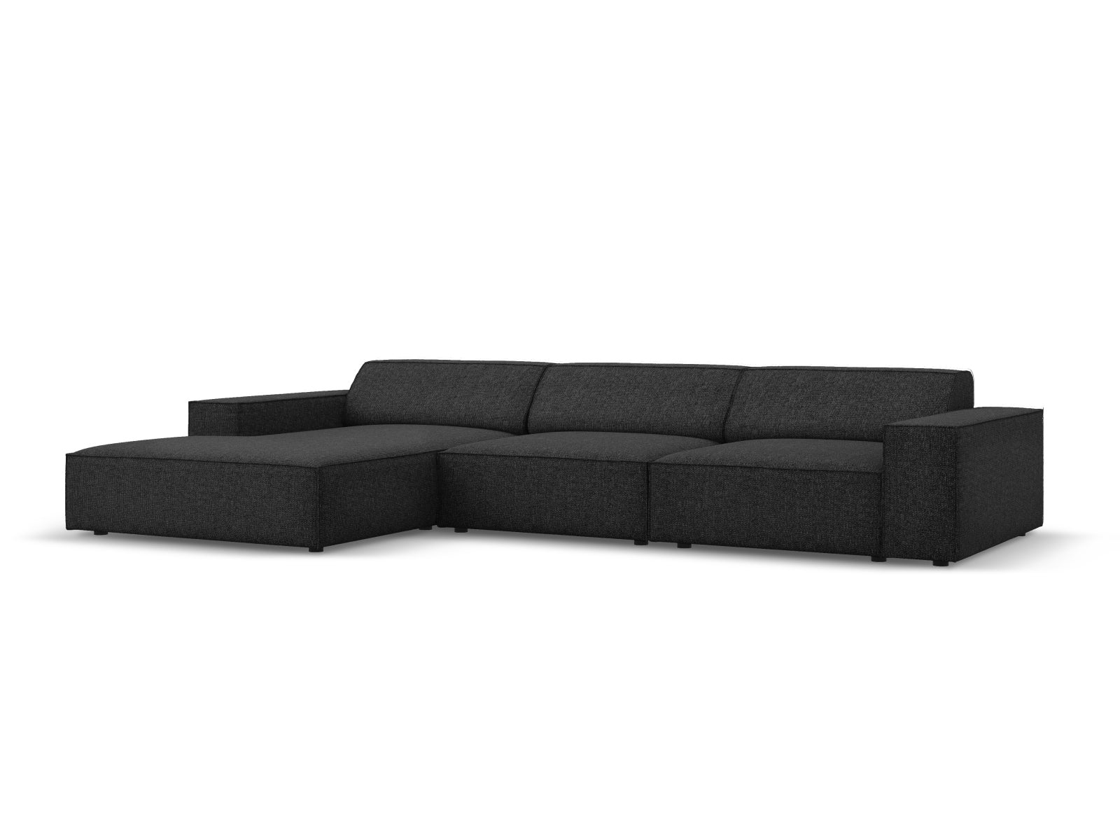 Jodie Modulares Ecksofa links 4 Sitzer in Black präsentiert im Onlineshop von KAQTU Design AG. Ecksofa links ist von Micadoni
