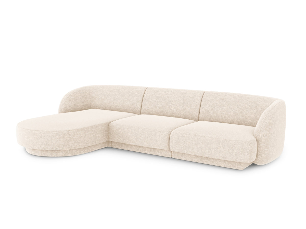 Miley Ecksofa links 4 Sitzer in Light Beige-Haga präsentiert im Onlineshop von KAQTU Design AG. Bettsofa links ist von Micadoni