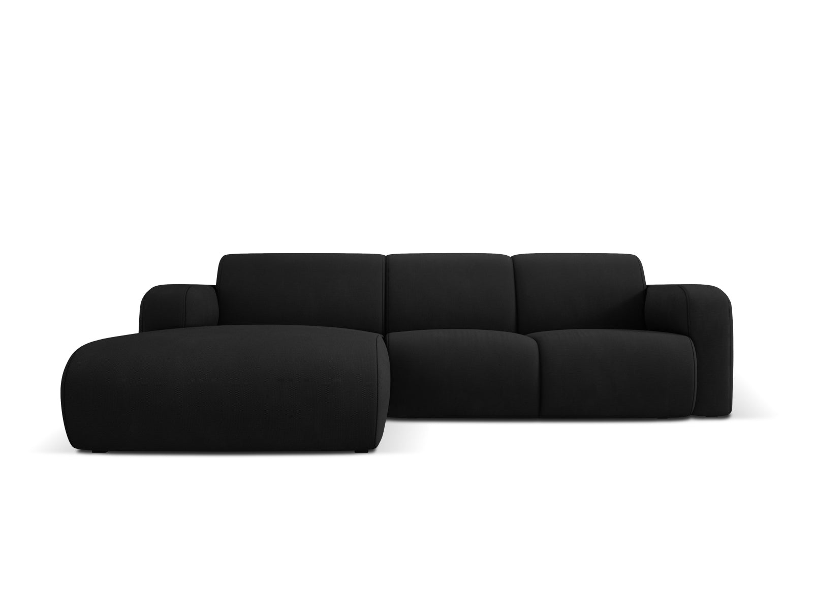 Molino Ecksofa links 4 Sitzer in Black präsentiert im Onlineshop von KAQTU Design AG. Ecksofa links ist von Micadoni