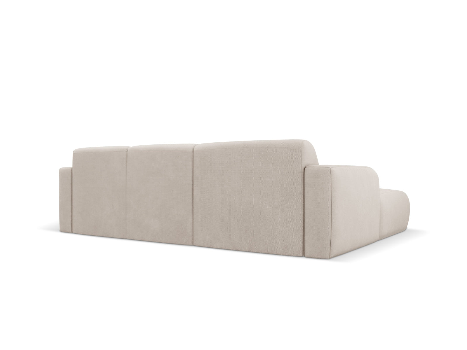 Beige L-Sofa Molino von Micadoni, elegantes 4-Sitzer Ecksofa links, ideal für stilvolle Wohnräume, bietet hohen Komfort und modernes Design.