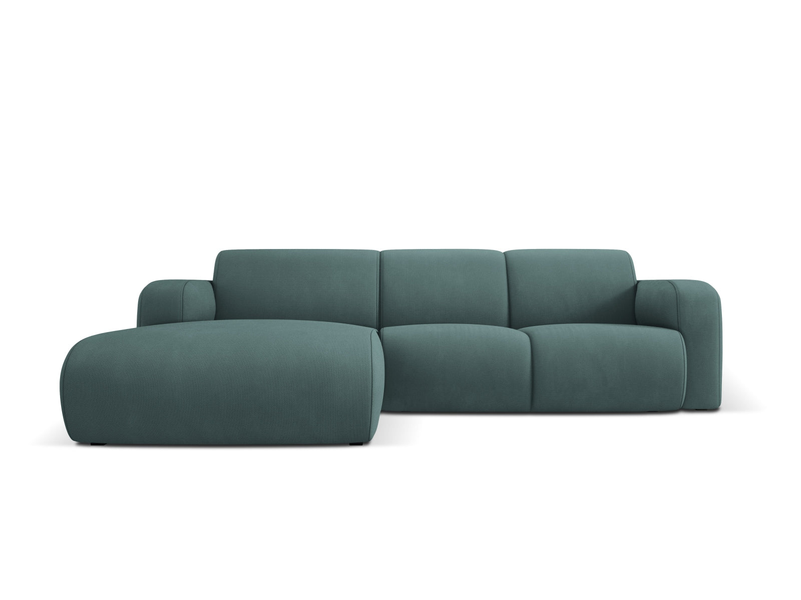 Molino Ecksofa links 4 Sitzer in Sea Green-Rebel präsentiert im Onlineshop von KAQTU Design AG. L-Sofa links ist von Micadoni