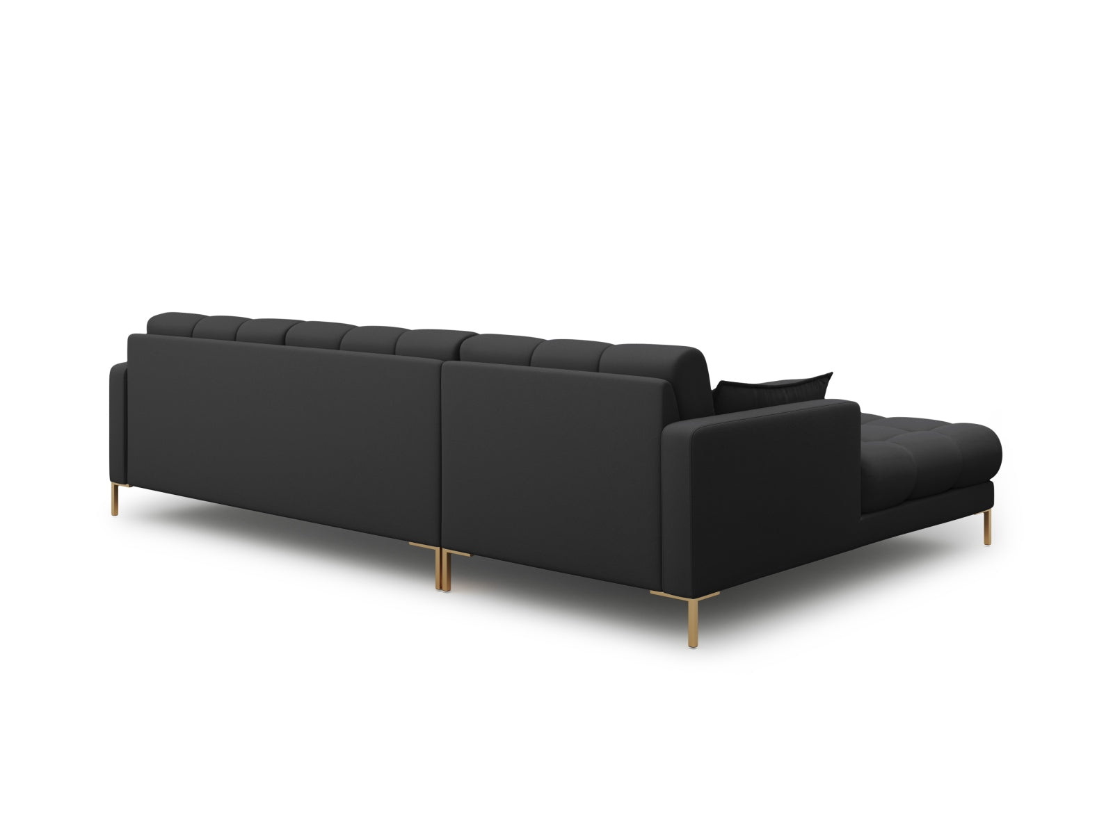Mamaia Ecksofa links 5 Sitzer in Dark Grey/Gold präsentiert im Onlineshop von KAQTU Design AG. Ecksofa links ist von Micadoni