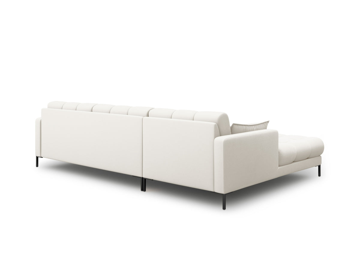Mamaia Ecksofa links 5 Sitzer in Light Beige/Schwarz-Neve präsentiert im Onlineshop von KAQTU Design AG. L-Sofa links ist von Micadoni