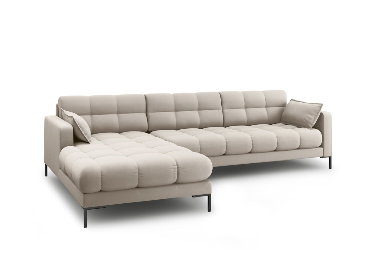 Mamaia Ecksofa links 5 Sitzer in Beige/Schwarz-Neve präsentiert im Onlineshop von KAQTU Design AG. L-Sofa links ist von Micadoni