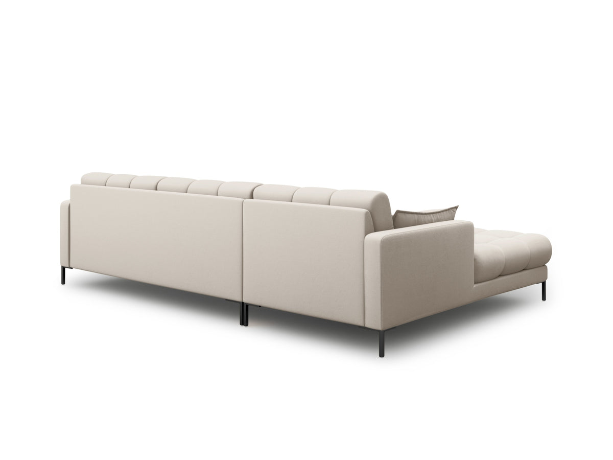 Mamaia Ecksofa links 5 Sitzer in Beige/Schwarz-Neve präsentiert im Onlineshop von KAQTU Design AG. L-Sofa links ist von Micadoni