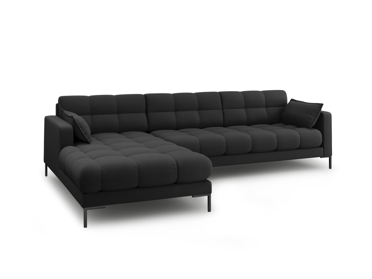 Mamaia Ecksofa links 5 Sitzer in Dark Grey/Schwarz-Neve präsentiert im Onlineshop von KAQTU Design AG. L-Sofa links ist von Micadoni