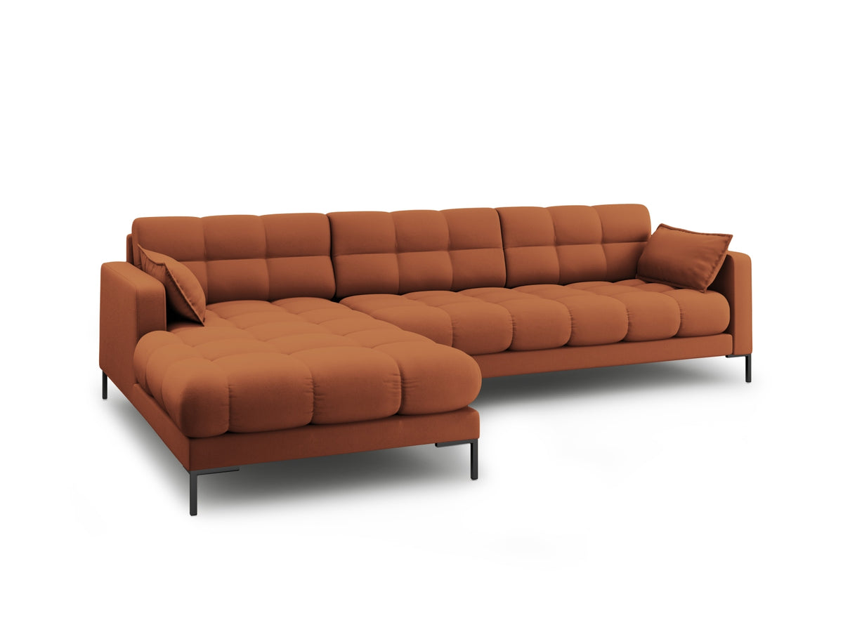 Mamaia Ecksofa links 5 Sitzer in Brick/Schwarz-Neve präsentiert im Onlineshop von KAQTU Design AG. L-Sofa links ist von Micadoni