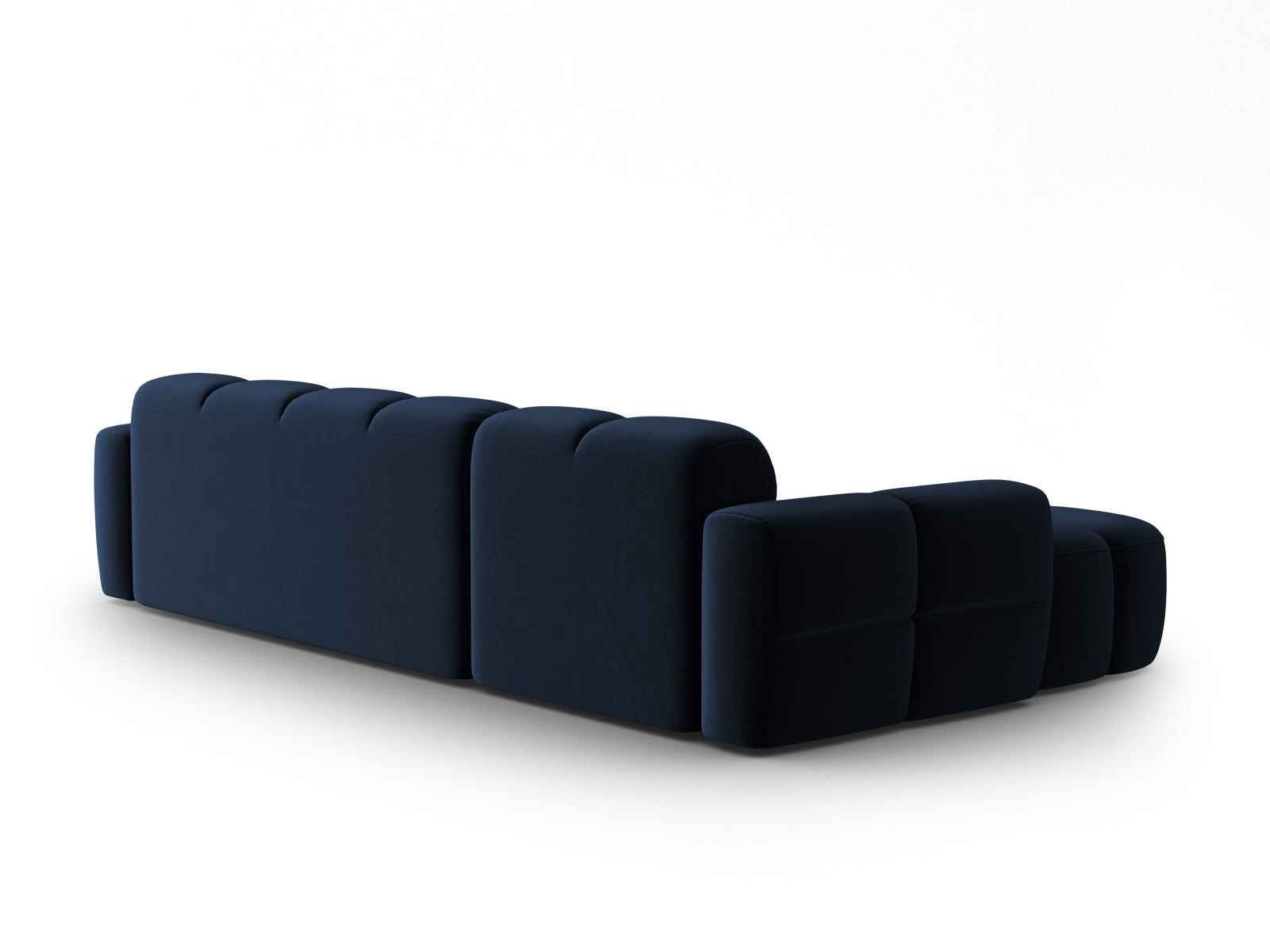Lisa Velour links Ecksofa 4 Sitzer in Royal Blue präsentiert im Onlineshop von KAQTU Design AG. Ecksofa links ist von Micadoni