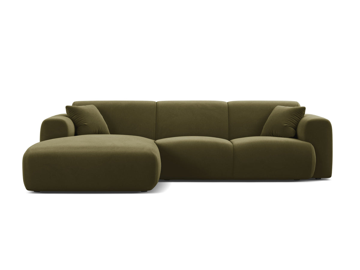 Molino Velour links Ecksofa 4 Sitzer in Light Green-Casino präsentiert im Onlineshop von KAQTU Design AG. L-Sofa links ist von Micadoni