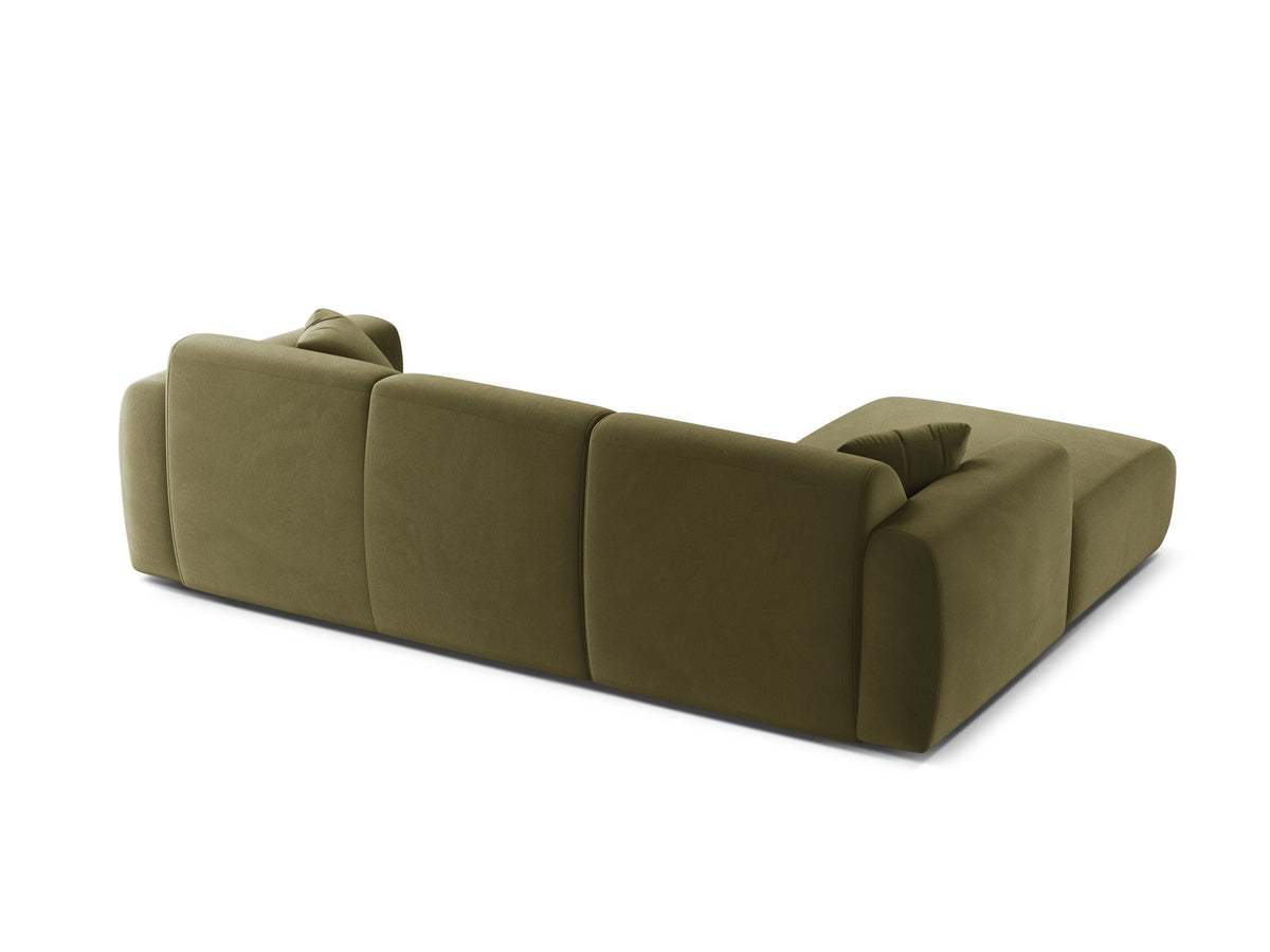 Molino Velour links Ecksofa 4 Sitzer in Light Green-Casino präsentiert im Onlineshop von KAQTU Design AG. L-Sofa links ist von Micadoni