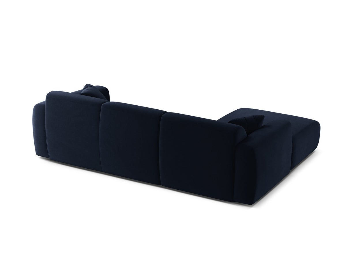 Molino Velour links Ecksofa 4 Sitzer in Royal Blue-Casino präsentiert im Onlineshop von KAQTU Design AG. L-Sofa links ist von Micadoni