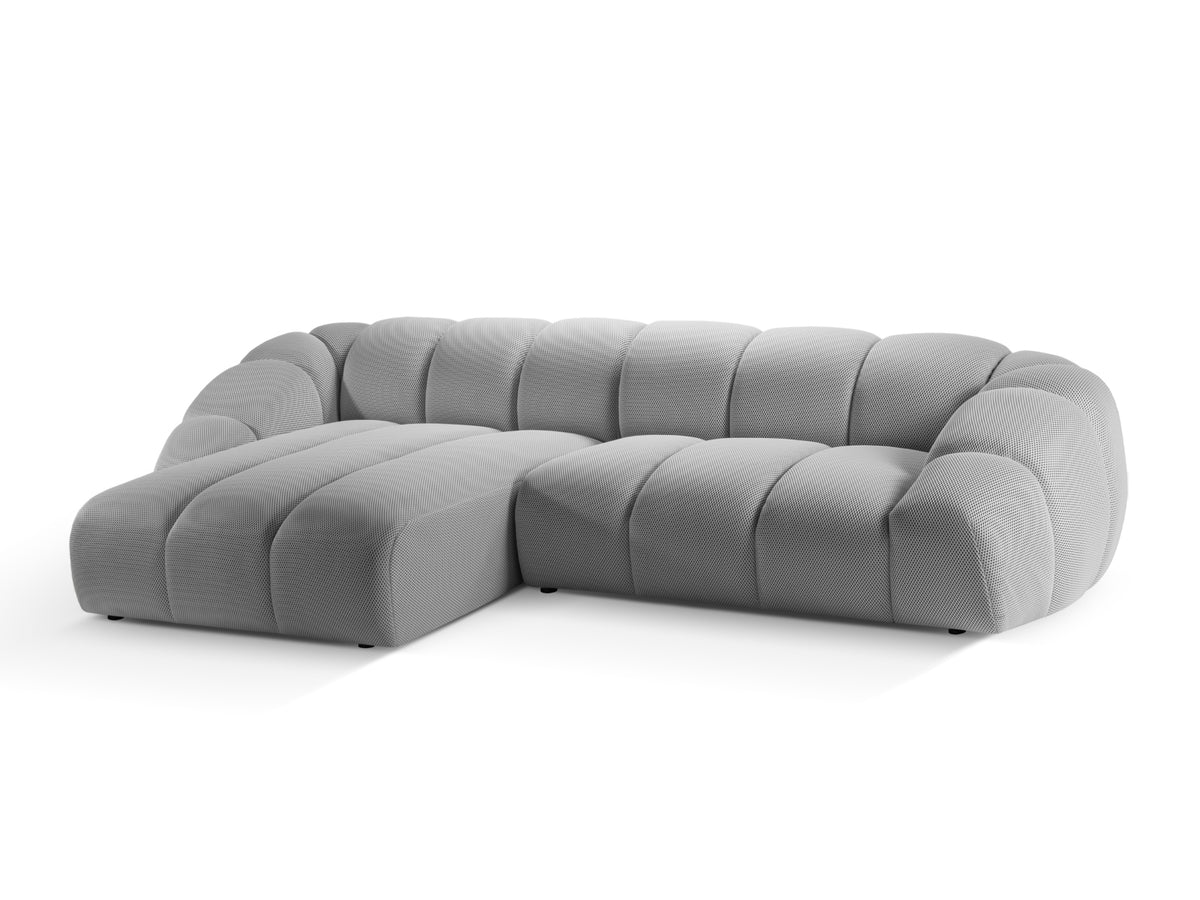 Diana Ecksofa links 4 Sitzer in Silver-Sonic präsentiert im Onlineshop von KAQTU Design AG. L-Sofa links ist von Micadoni