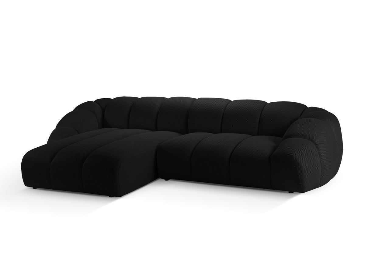 Diana Ecksofa links 4 Sitzer in Black-Sonic präsentiert im Onlineshop von KAQTU Design AG. L-Sofa links ist von Micadoni