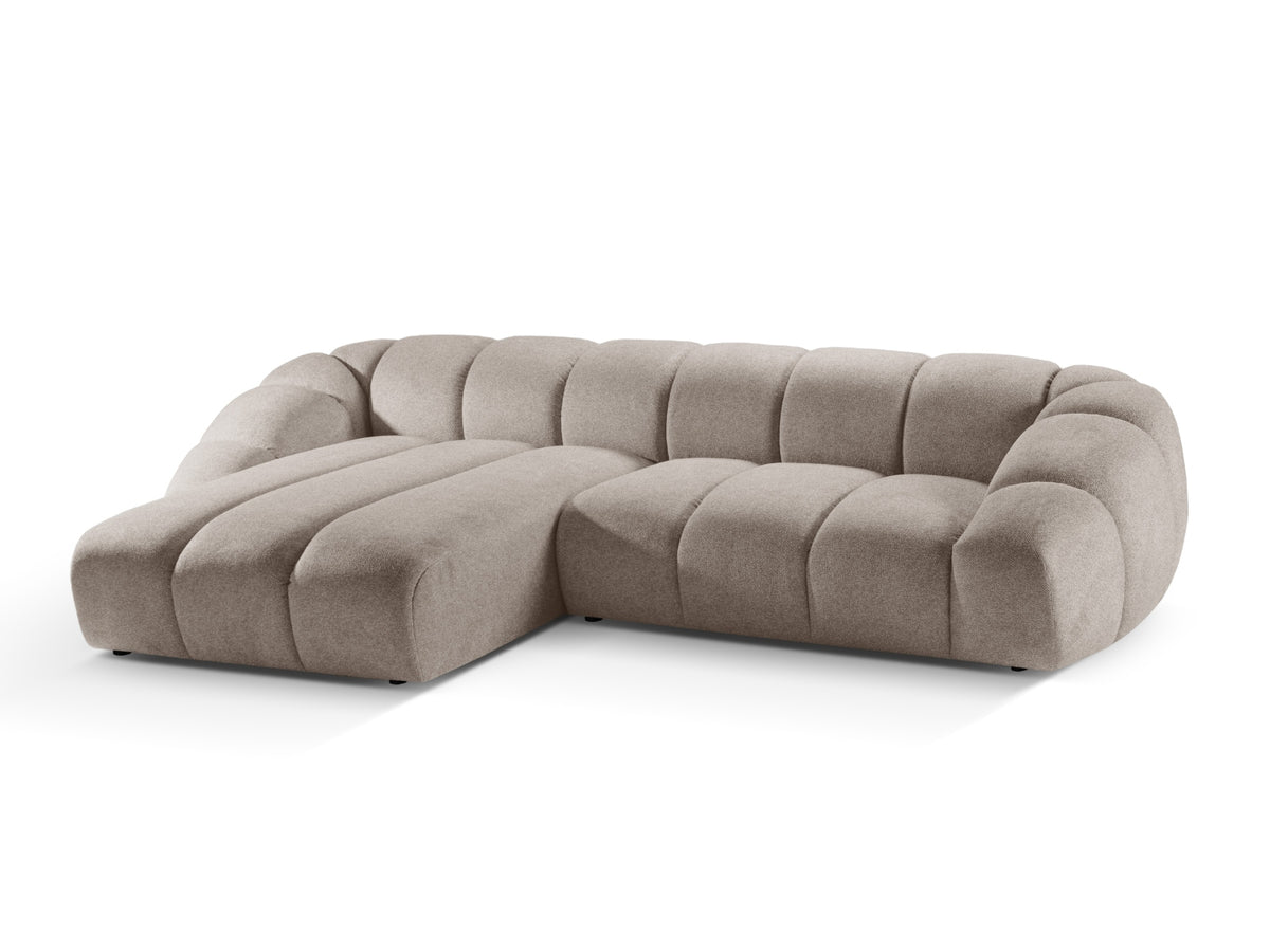 Diana Ecksofa links 4 Sitzer in Dark Beige-Bubble präsentiert im Onlineshop von KAQTU Design AG. L-Sofa links ist von Micadoni