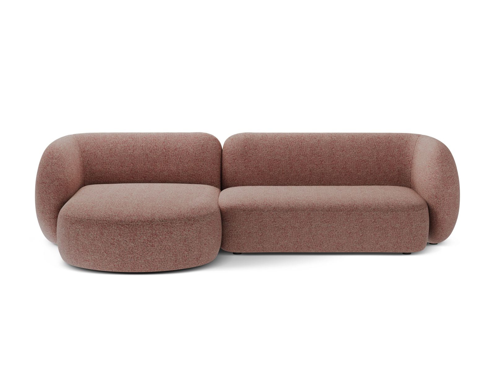 3-Sitzer Ecksofa links modular Kate in Pink Melange-Puente präsentiert im Onlineshop von KAQTU Design AG. Ecksofa links ist von Micadoni