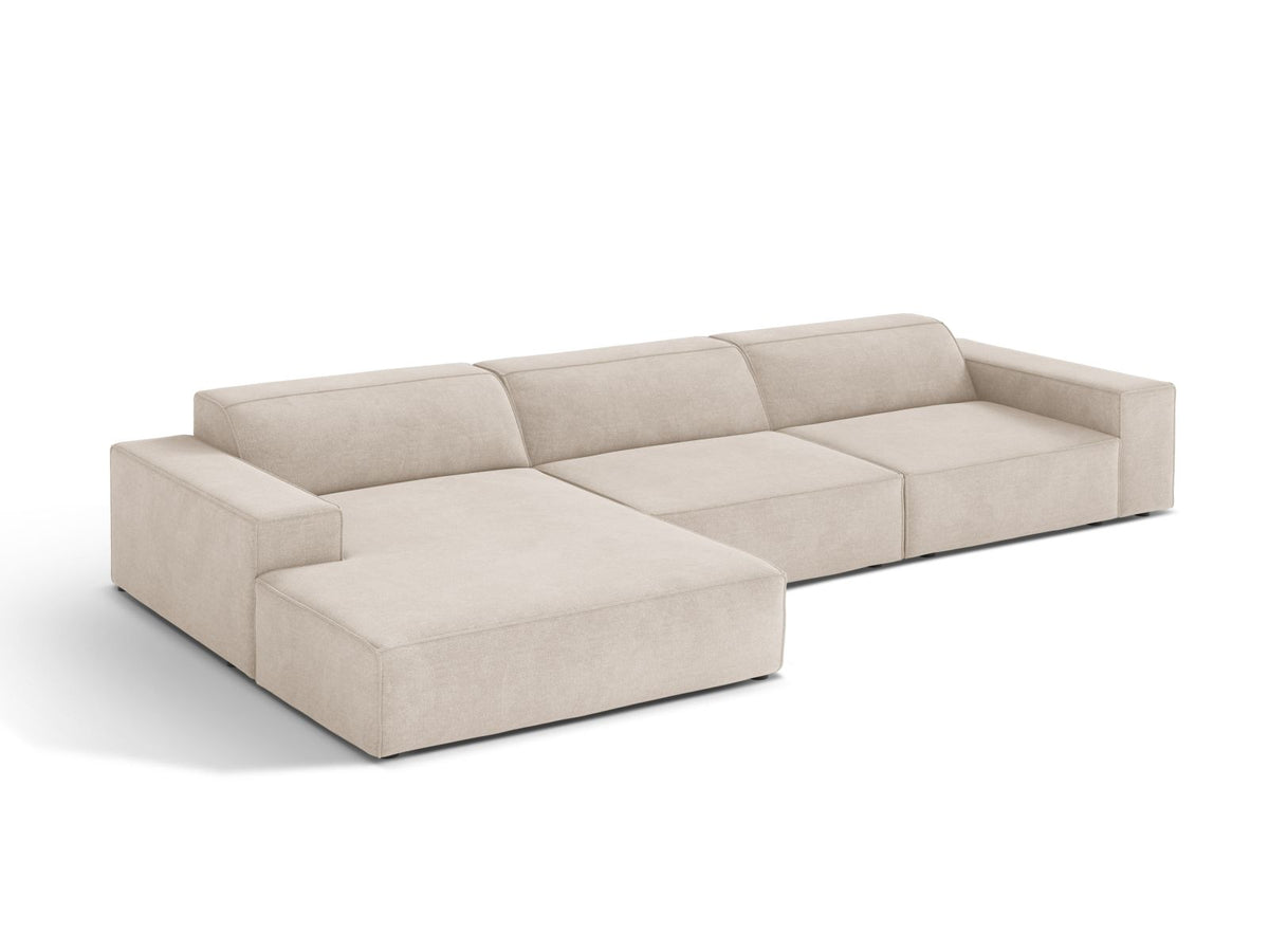 4-Sitzer Ecksofa links modular Jodie in Beige-Liberty präsentiert im Onlineshop von KAQTU Design AG. Ecksofa links ist von Micadoni