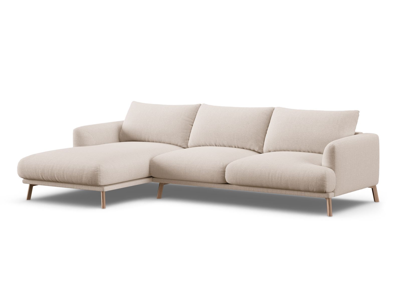 Elegantes 4-Sitzer Ecksofa links Naomi von Micadoni, perfekt für entspannte Stunden und ein geschmackvolles Ambiente in Ihrem Zuhause.