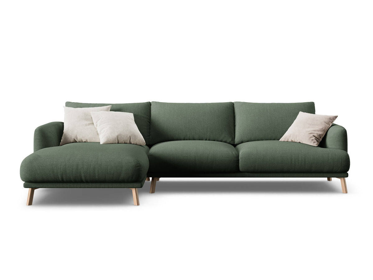4-Sitzer Ecksofa links Naomi in Moss Green-Liberty präsentiert im Onlineshop von KAQTU Design AG. Ecksofa links ist von Micadoni