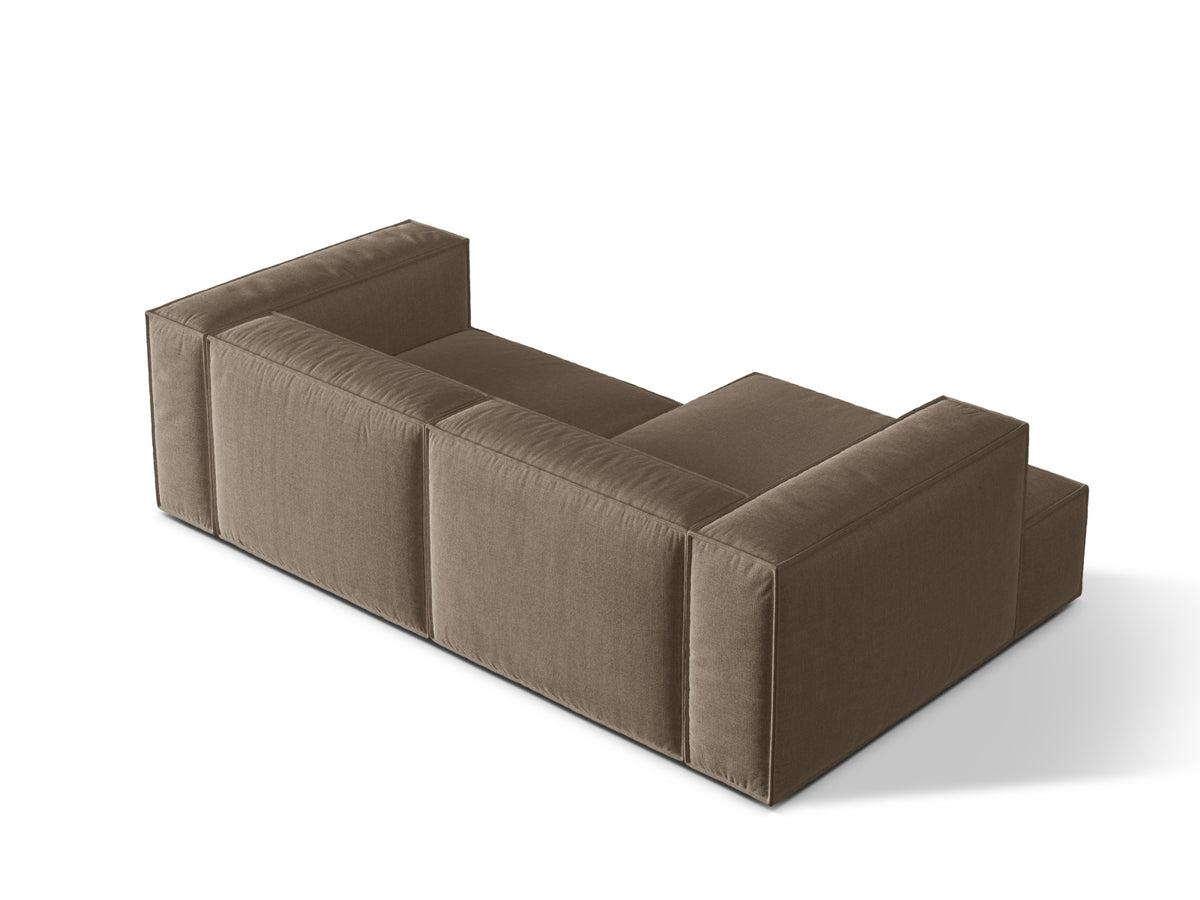 3-Sitzer Ecksofa links modular Nuria in Cappuccino-Liberty präsentiert im Onlineshop von KAQTU Design AG. Ecksofa links ist von Micadoni
