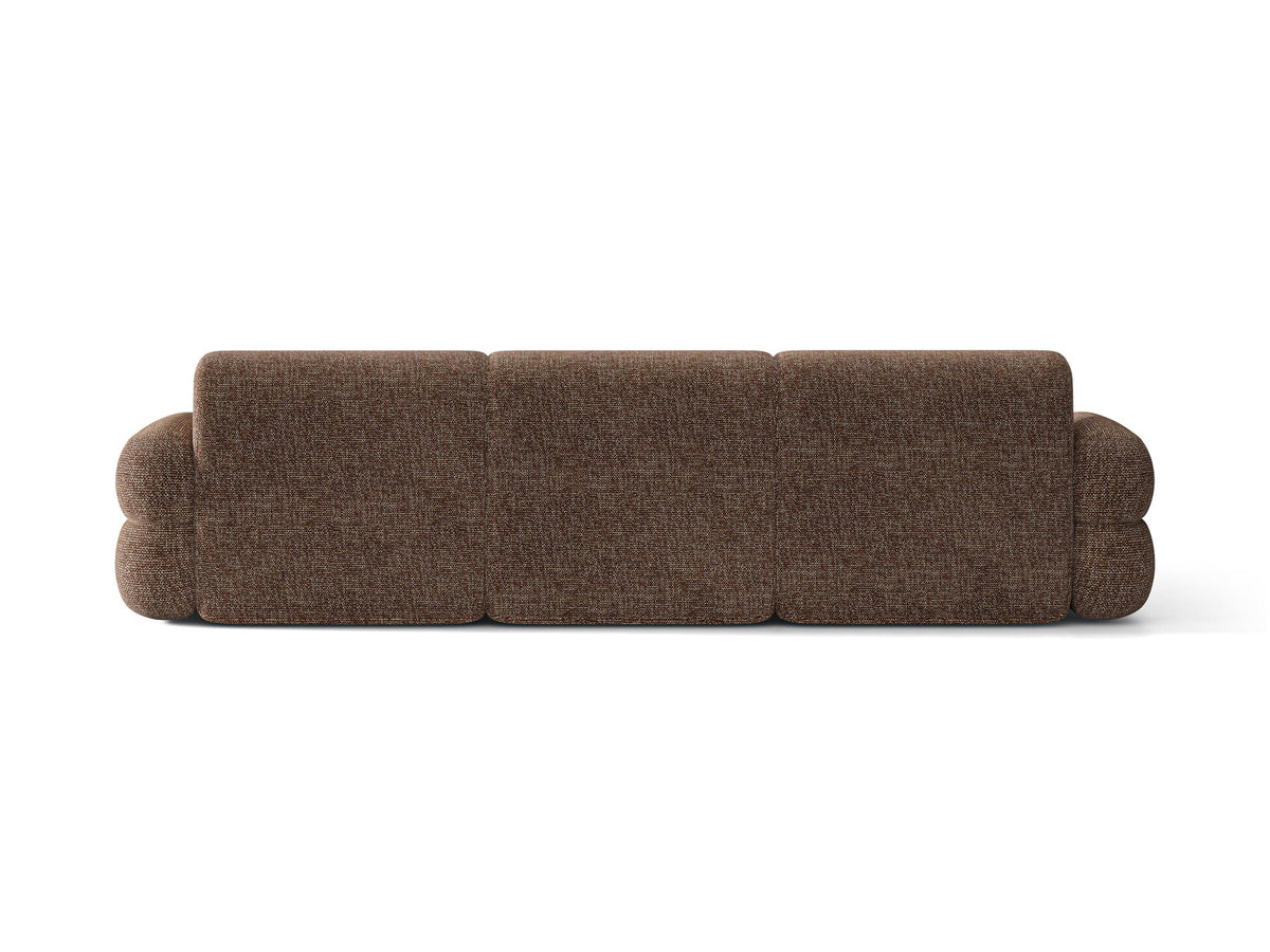 Linkes L-Ecksofa Neo von Micadoni in Dunkles Olivgrün, mit hoher Rückenlehne, schwarzen Kunststoffbeinen und tiefer gepolsterter Sitzfläche.