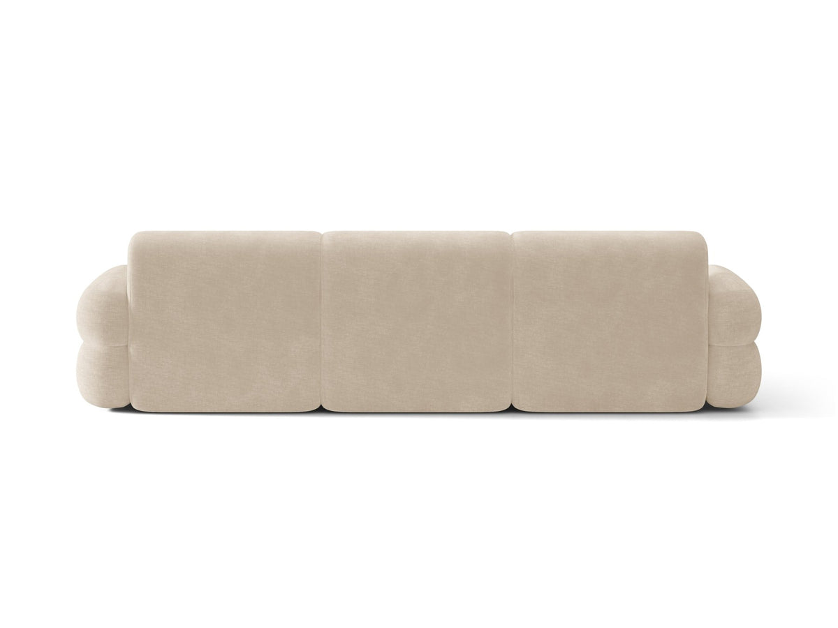 Linkes L-Ecksofa Neo von Micadoni in Dunkles Olivgrün, mit hoher Rückenlehne, schwarzen Kunststoffbeinen und tiefer gepolsterter Sitzfläche.