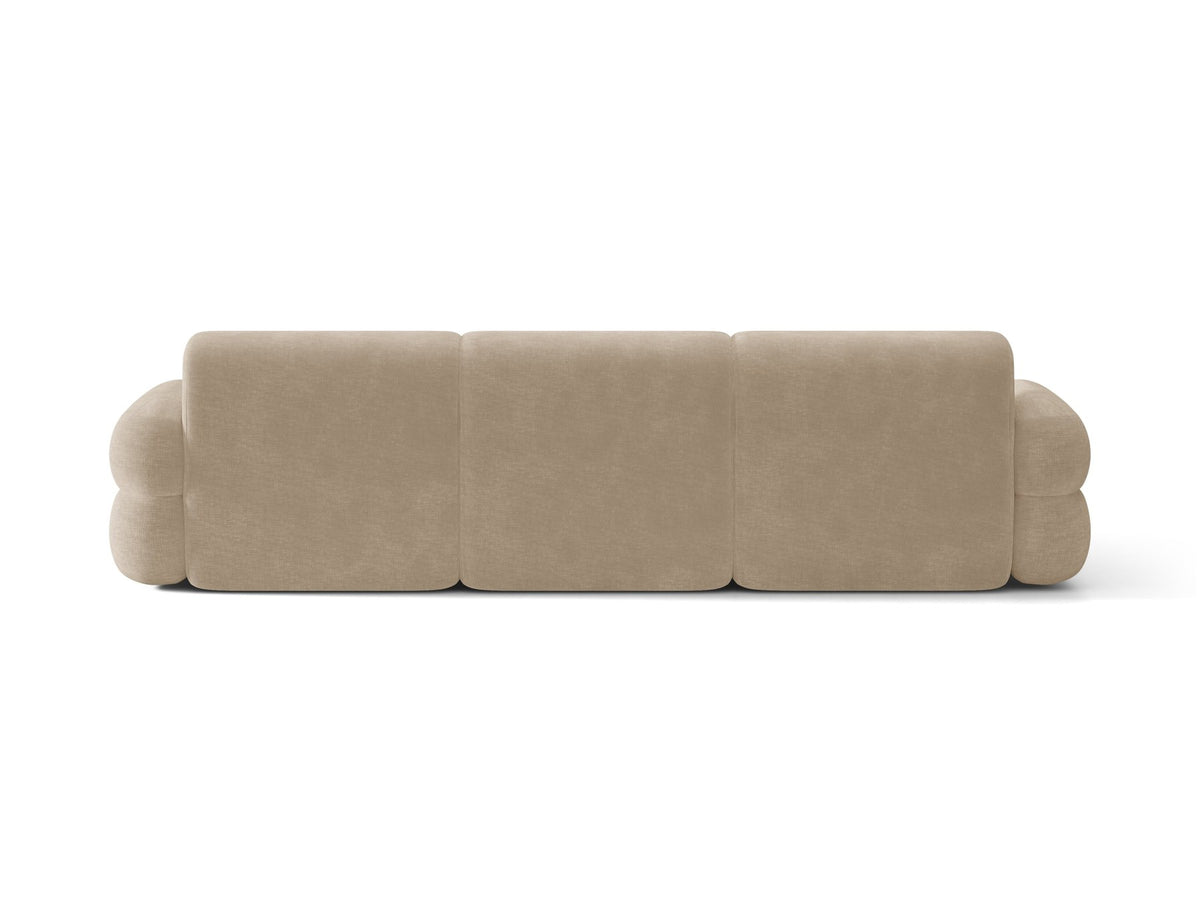 Linkes L-Ecksofa Neo von Micadoni in Dunkles Olivgrün, mit hoher Rückenlehne, schwarzen Kunststoffbeinen und tiefer gepolsterter Sitzfläche.