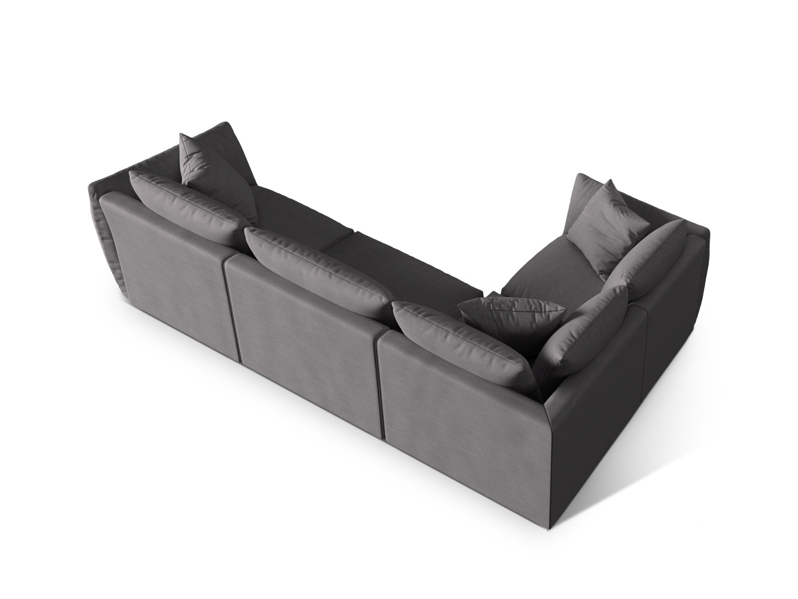Elegantes Chris Ecksofa links in warmen Sandnuancen, ideal für stilvolle Wohnräume. Großzügiges 4-Sitzer Design von Micadoni.
