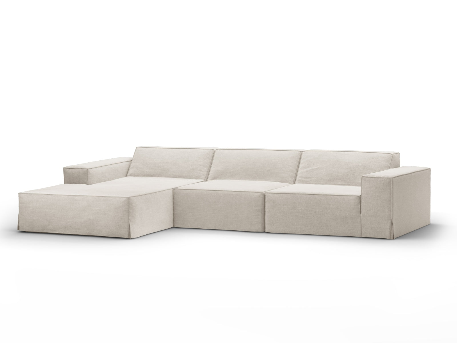 Jodie Modulares Ecksofa links 4 Sitzer in Natural präsentiert im Onlineshop von KAQTU Design AG. Ecksofa links ist von Micadoni